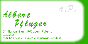 albert pfluger business card